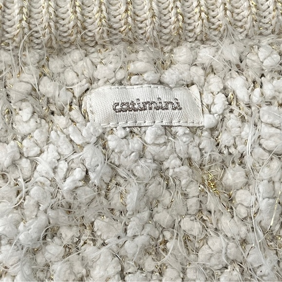 Catamini Polyester Lambs Wool Blend Fuzzy Floral Knit Sweater Girls Size 5 - Picture 8 of 8